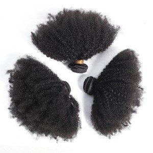 Afro Kinky Curly Human Hair Bundles, European and American Wigs, Real Hair Curtains, Explosion Hair Curtains