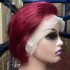 Frontal human hair13 *4 pixie cut short curly full lace wigs