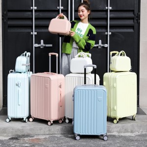 Little Bear Cute Luggage Female Student Son Mother Travel Trolley Leather Children's Password Luggage Silent Universal Wheel