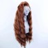 AliExpress New Product Hot selling European and American Wig Women's Synthetic Front Lace Headset Brown Wave Roll Wig