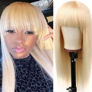 613 mechanism straight bangs headband Brazilian hair human hair bangs wig real hair wig