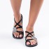 Cross border foreign trade Amazon plus size summer European and American beach sandals women's clip toe knot flat slippers women