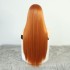 Hot selling wigs from Europe and America, fashionable women's synthetic headbands, orange long hair, Amazon synthetic front lace