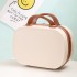 Color blocking portable suitcase, women's small makeup box, convenient 14 inch travel password box, lightweight mini storage bag