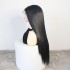 Wig Fashion Women's Wig Front Lace Middle Split Black Long Hair 13 * 6 Synthetic Half Mechanized Synthetic Hair Cover