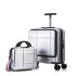 Business 18 inch computer suitcase with front opening, female small boarding password, leather box, swivel wheel, male