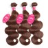 8A Brazilian huamn hair body wave bundles 4# light brown