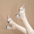 European and American cross-border high-heeled fish mouth sandals, mother's shoes 2024 new Korean version casual wear, Roman women's cool slippers