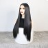 Wig Fashion Women's Wig Front Lace Middle Split Black Long Hair 13 * 6 Synthetic Half Mechanized Synthetic Hair Cover