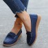 Independent Station 2023 Spring and Autumn New Style One Step Stepping Large Round Head Daily Casual Single Shoes Bean Shoes Mom Shoes