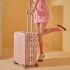 Luggage with high aesthetic value, aluminum frame, travel suitcase, durable and sturdy, large capacity, men's and women's 2022 new password box