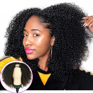 U-shaped full mechanism headband, Afro Kinky Curly Wigs wig, human hair full headband, African curly hair