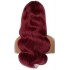 Body wave human hair wigs, wine red real hair wig factory for lace headpieces before foreign trade