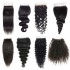 Transparent mesh full hand hook front lace real hair wig hair block 4 * 4 lace closure human hair