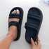 Cold slippers for women in summer, thick sole for outdoor wear, versatile and slip resistant for both indoor and outdoor beach sandals with a sense of stepping on feces