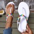 Cross border plus size women's Roman sandals summer new foreign trade flat bottomed tassel outer wear women's sandals beach sandals