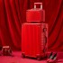 Wedding suitcase, dowry suitcase, travel suitcase, big red suitcase, leather suitcase for bride and groom, wedding password luggage