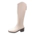 Long tube boots for children, 2024 autumn new style, square headed, small and slim boots that do not fall off, with a high-end feel but only on the knees