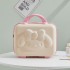 Handheld luggage, women's 14 inch makeup box, small travel suitcase, lightweight and cute anime 3D rabbit password luggage