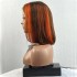 Xuchang European and American Wig Factory 4/350 # lace closure color bob wig human hair