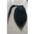 Kinky straight magic sticker ponytail human hair Velcro ponytail hair