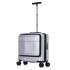 Business 18 inch computer suitcase with front opening, female small boarding password, leather box, swivel wheel, male