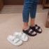 2024 New EVA Thick Bottom Casual Slippers with Height Increase for External Wearing, Cool Slippers with Double Buckles, Lightweight and Anti slip Beach Shoes for Women