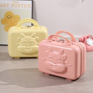 2024 New 3D Dragon Handheld Luggage Makeup Small Box Bag 14 inch Cute and Convenient Mini Storage Box for Women