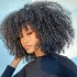 afro kinky curly wig with bangs hand made scalp top wigs