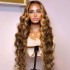 Factory front lace headband 13x4 body piano wig human hair real hair Xuchang wig