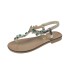 Sandals for women 2023 summer new item with big rhinestone toe and back elastic Roman style ladies Sandals fashion