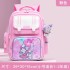 New cartoon backpack for elementary school students, large capacity, lightweight backpack for first and sixth grade, children's spine protection and weight reduction backpack