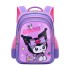 New backpack for elementary school students, kindergarten, third and sixth grade, large capacity backpack, cartoon Kuromi cross-border backpack