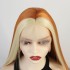 Hot selling wigs from Europe and America, fashionable women's synthetic headbands, orange long hair, Amazon synthetic front lace