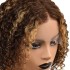 Piano color P color 4/27 color Kinky Curly Bob Wig real hair wig women's headband