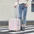 Men's business aluminum frame luggage case, women's small 18 inch suitcase, universal wheel travel case, small and fresh new product