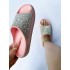 2023 Cross border European and American Internet Celebrity Foreign Trade Women's Shoes Diamond Surface Fine Flash Thick Bottom Slippers Cold Slippers Slippers