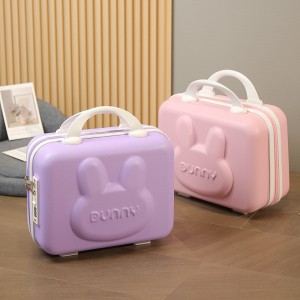 Cartoon Rabbit Password Handheld Box Small Luggage Box Women's Cosmetics Storage Luggage Small and Lightweight 14 inch Travel Box