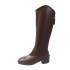 Long tube boots for children, 2024 autumn new style, square headed, small and slim boots that do not fall off, with a high-end feel but only on the knees