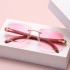 2022 New Fashion Box Sunglasses for Women's Fashion Internet Celebrity Instagram Same Style Frameless Cut Edge Sunglasses for Women's Trendy