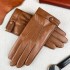 Leather gloves for men in winter, with added velvet and thickened insulation, touch screen for driving, cycling, windproof and cold proof, and a sheepskin top layer for business