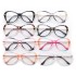 New internet celebrity anti blue light glasses for men and women with cat eyes, large frame, spring leg, flat lens, European and American fashion street photography glasses