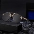 2024 New Steampunk Style Frameless Sunglasses for Men, Premium Sunscreen Sunglasses for Men, Trendy Sunglasses