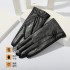 High end genuine leather gloves for women in autumn and winter, thin sheepskin gloves for driving, touch screen protector, warm touch for hand repair, fashionable and windproof