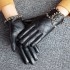 Leather gloves for women, winter warmth, Korean fashion, driving and cycling, touch screen, thin sheepskin layer, hand repair gloves