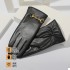 Leather gloves for women in winter, warm and plush, thick touch screen, fashionable driving and cycling, repairing the leather layer on the hands, trendy sheepskin