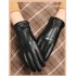 Top layer genuine sheepskin gloves for women in winter, with plush and thick touch screen for driving and cycling. Korean version, simple, fashionable, and warm