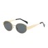 2024 New European and American Fashion Elliptical Frame Sunglasses for Women's Sensation Sunglasses for Women's Trendy Cross border Wholesale Sunglass