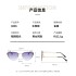 Amazon's new metal half frame fashionable European and American cat eye sunglasses cool decorative sunglasses for men and women