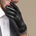 Leather gloves for men, autumn and winter, with added fleece insulation and thickening for driving, cycling, business, gift giving, and top layer sheepskin gloves